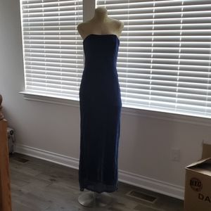 Size 7 Jessica McClintock Long, Navy iridescent